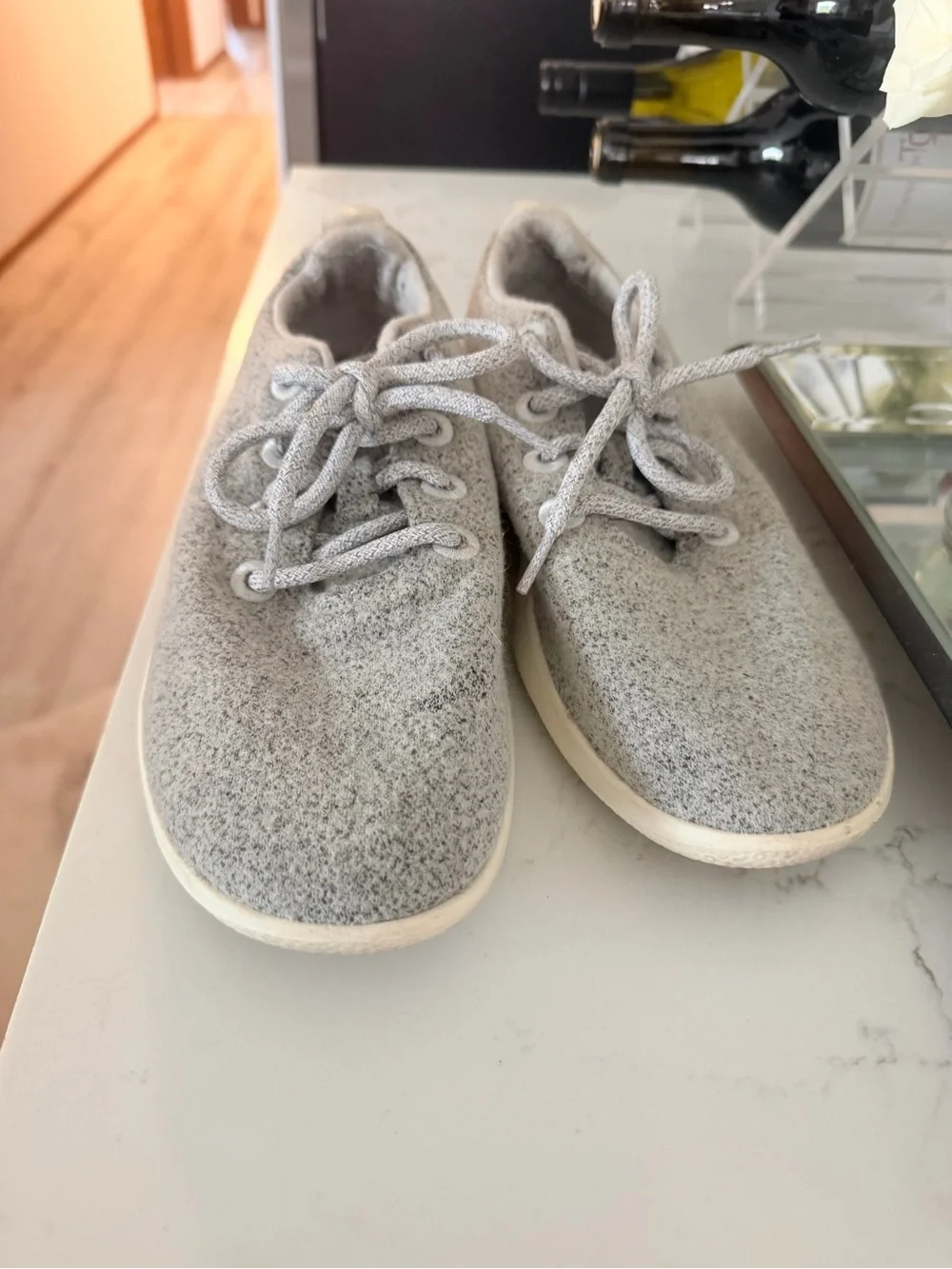 allbirds Light Gray Wool Slip-On Sneakers